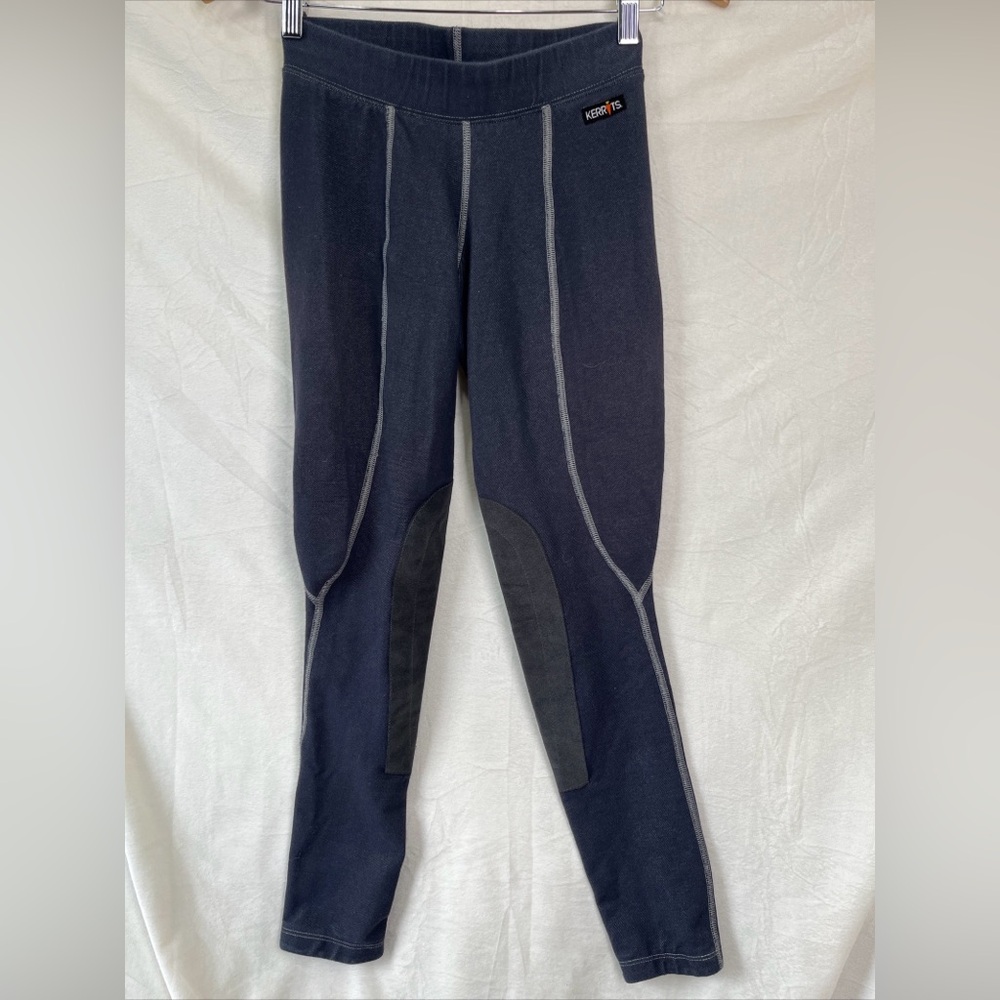 Kerrits Thigh Patch Ridging Equestrian Breeches Leggings Womens Small Grey Pants